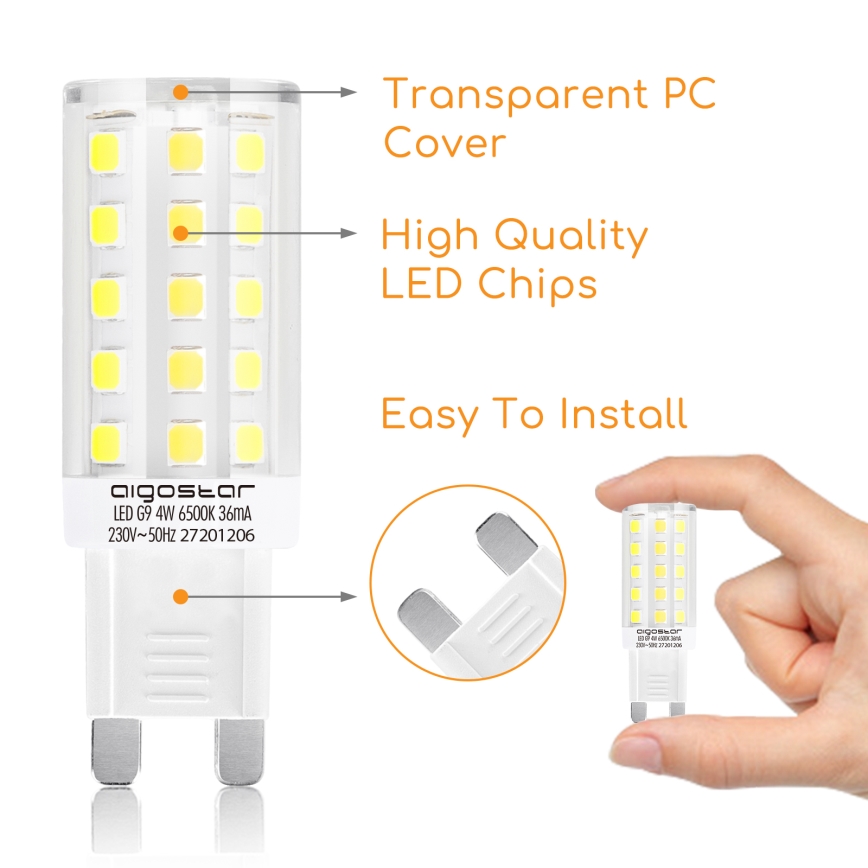 LED-polttimo G9/4W/230V 6500K - Aigostar