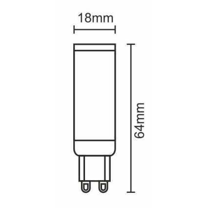 LED-polttimo G9/7W/230V 6000K