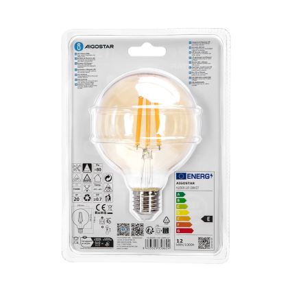 LED-polttimo G95 E27/12W/230V 2200K - Aigostar