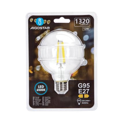LED-polttimo G95 E27/12W/230V 6500K - Aigostar