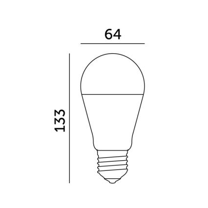 LED-polttimo GS E27/17W/230V 3000K