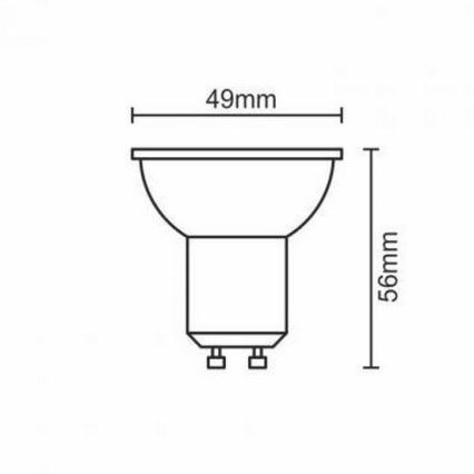 LED-polttimo GU10/6W/230V 3000K musta