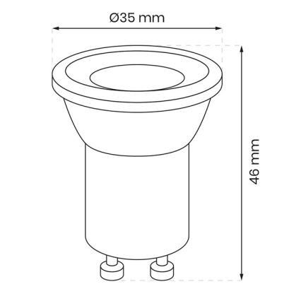 LED-polttimo GU10-MR11/3W/230V 3000K