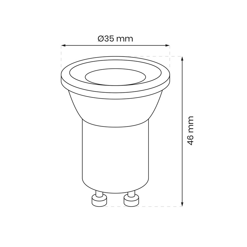 LED-polttimo GU10-MR11/3W/230V 3000K