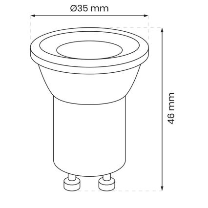 LED-polttimo GU10-MR11/3W/230V 4000K