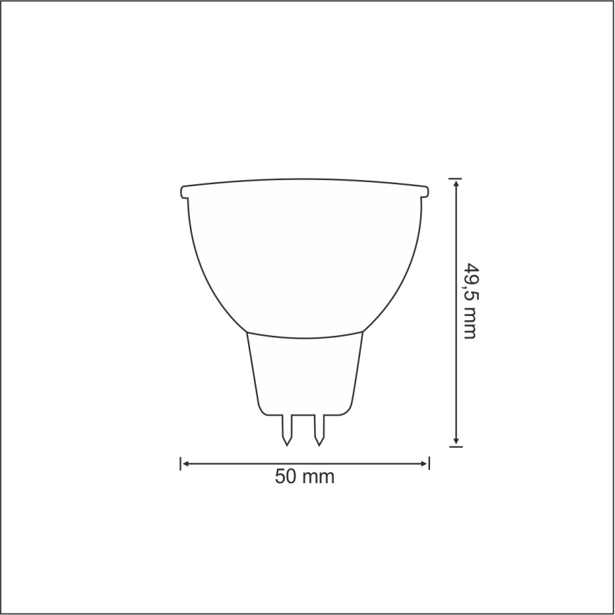 LED-polttimo GU5,3/MR16/2,6W/12V 6400K