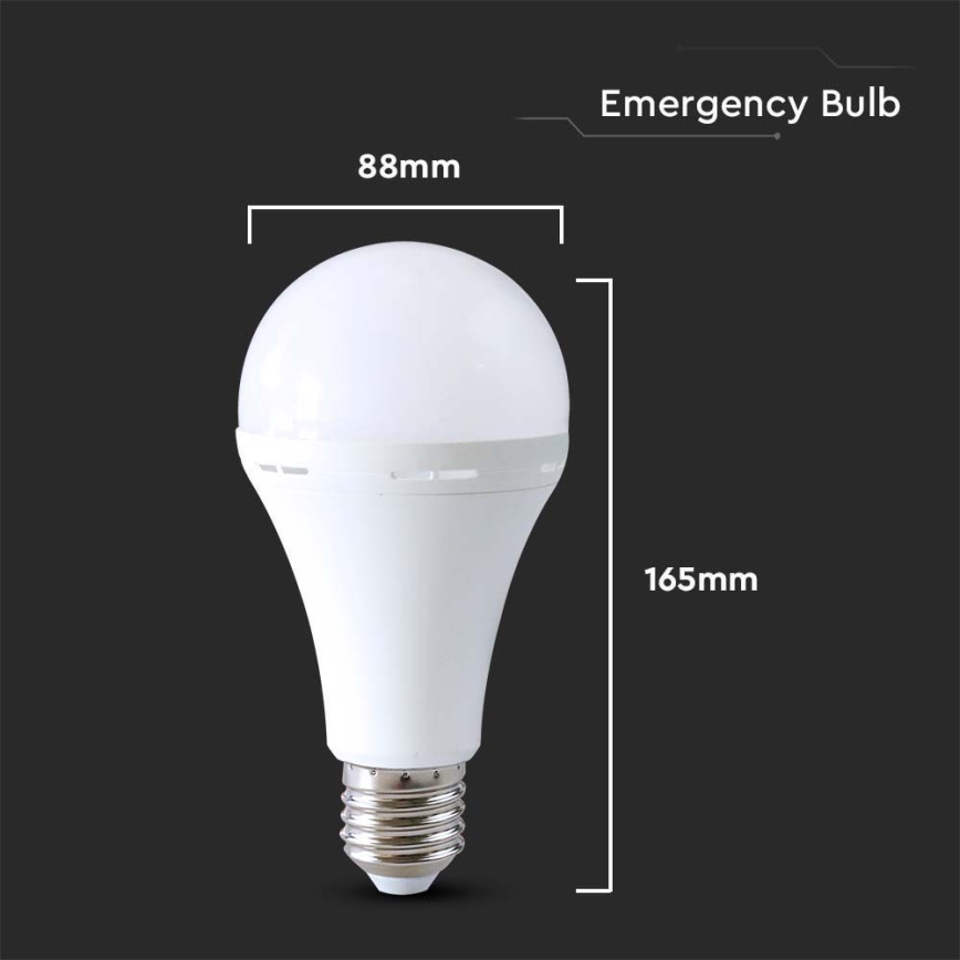 LED Polttimo hätävalolla A90 E27/15W/230V 4000K