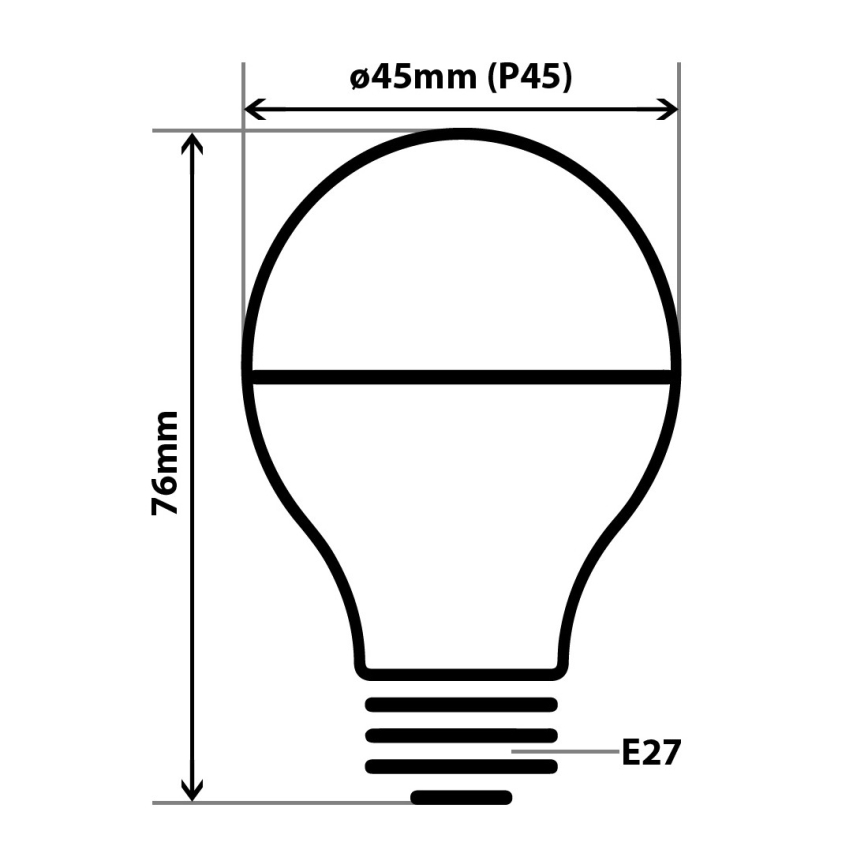 LED-polttimo, jossa peilipallomainen päällys DECOR MIRROR P45 E27/5W/230V 4200K kulta
