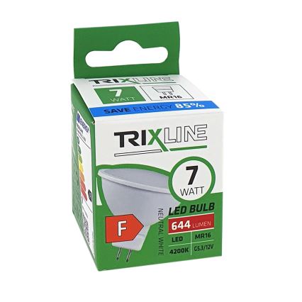 LED-polttimo MR16 GU5,3/7W/12V 4200K
