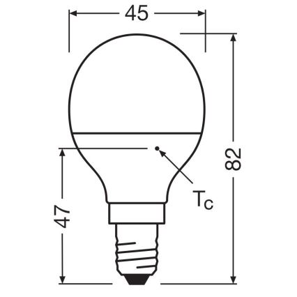 LED-polttimo P40 E14/4,9W/230V 4000K - Osram