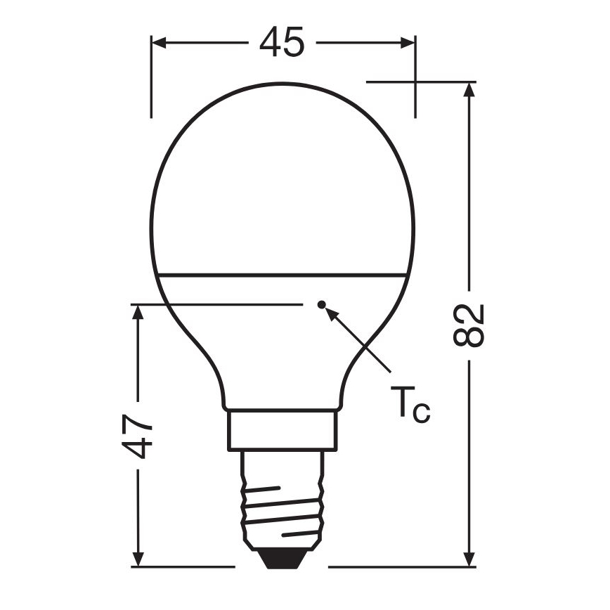 LED-polttimo P40 E14/4,9W/230V 4000K - Osram