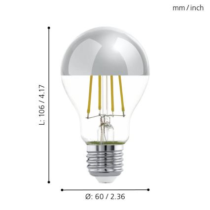 LED-polttimo pallomainen kanta A60 E27/7W/230V 2700K - Eglo 11834