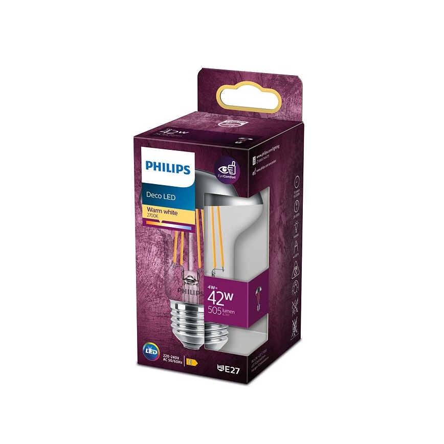 LED-polttimo pallomainen kanta Philips DECO E27/4W/230V 2700K