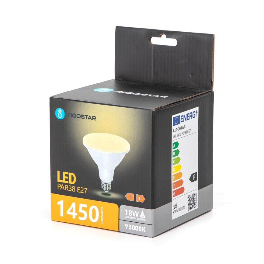 LED-polttimo PAR38 E27/18W/230V 3000K - Aigostar