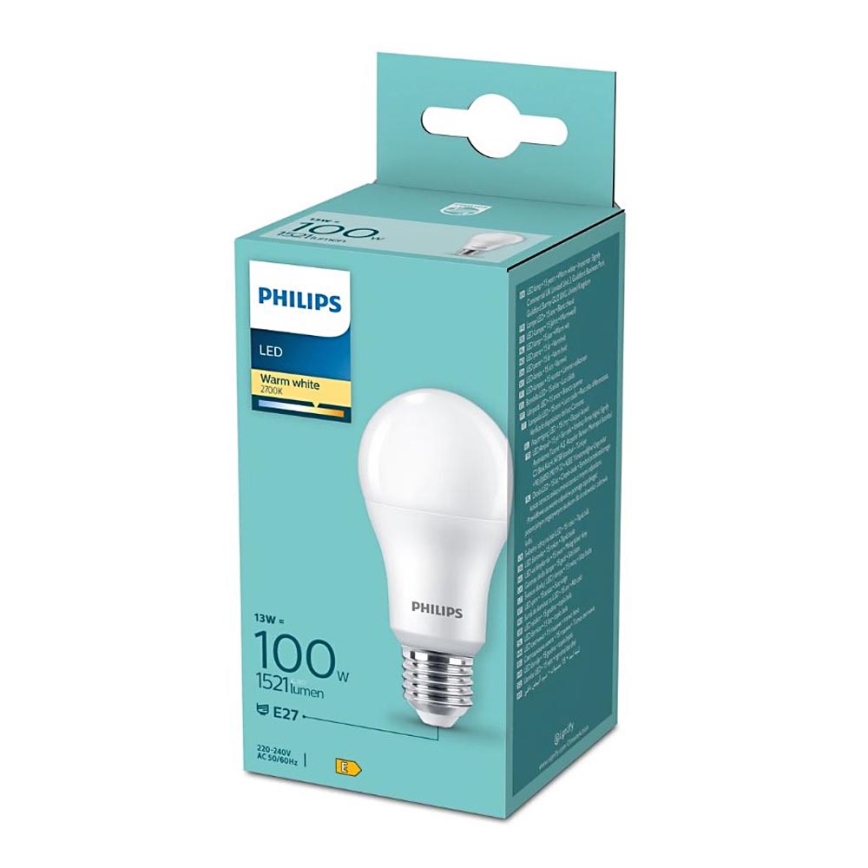 LED-polttimo Philips A60 E27/13W/230V 2700K