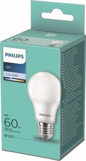 LED-polttimo Philips A60 E27/8W/230V 4000K