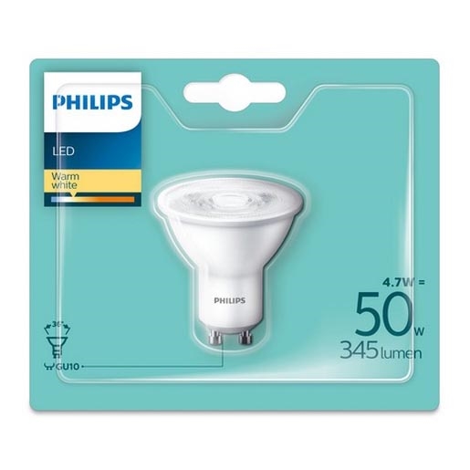 LED-polttimo Philips GU10/4,7W/230V 2700K