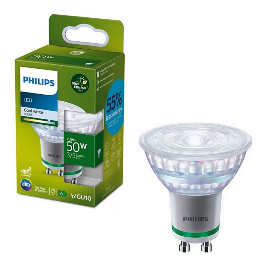 LED-polttimo Philips PAR16 GU10/2,1W/230V 4000K