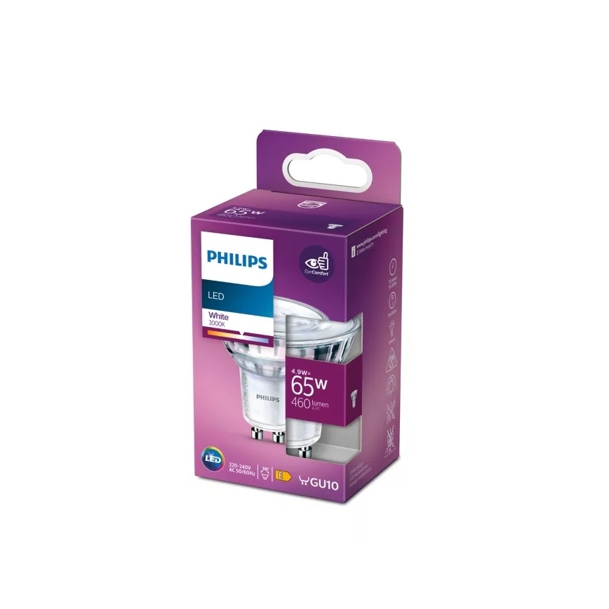 LED-polttimo Philips PAR16 GU10/4,9W/230V 3000K