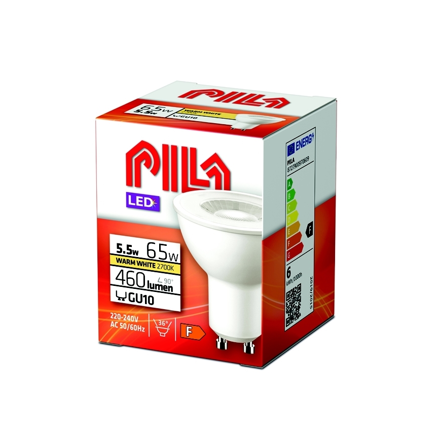 LED-polttimo Philips Pila PAR16 GU10/5,5W/230V 2700K