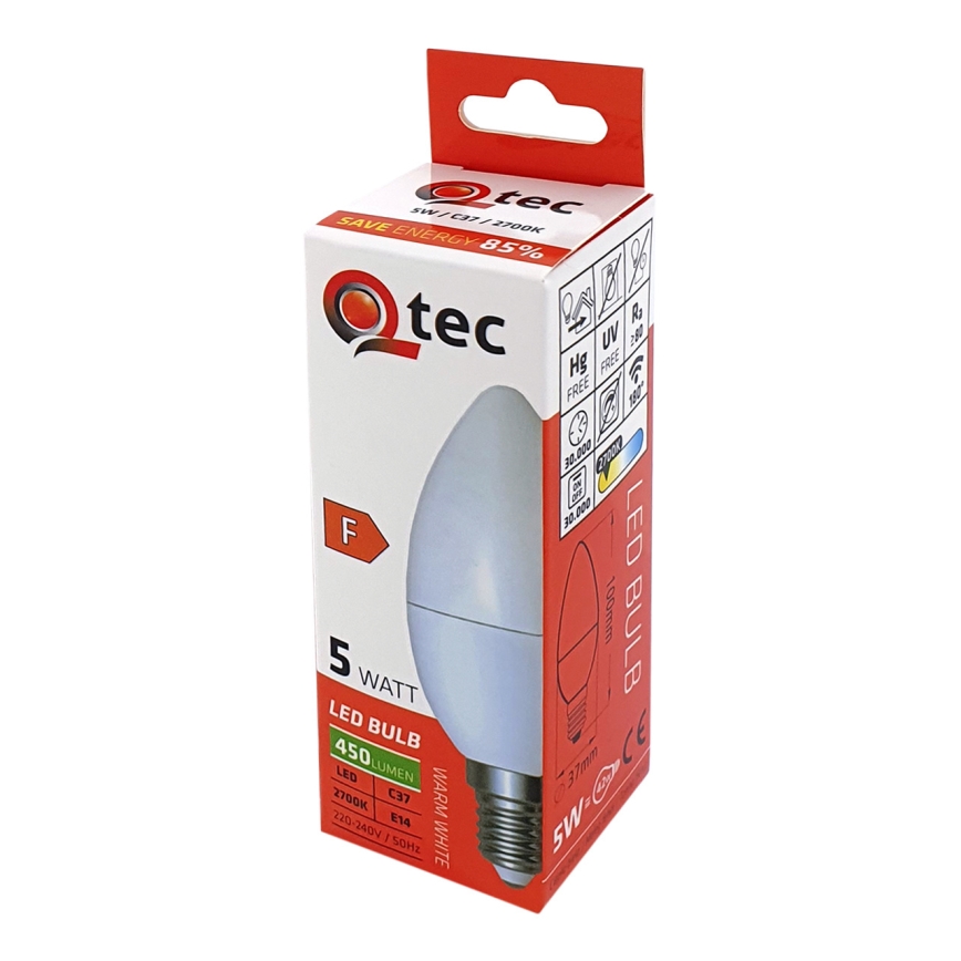 LED-polttimo Qtec C35 E14/5W/230V 2700K