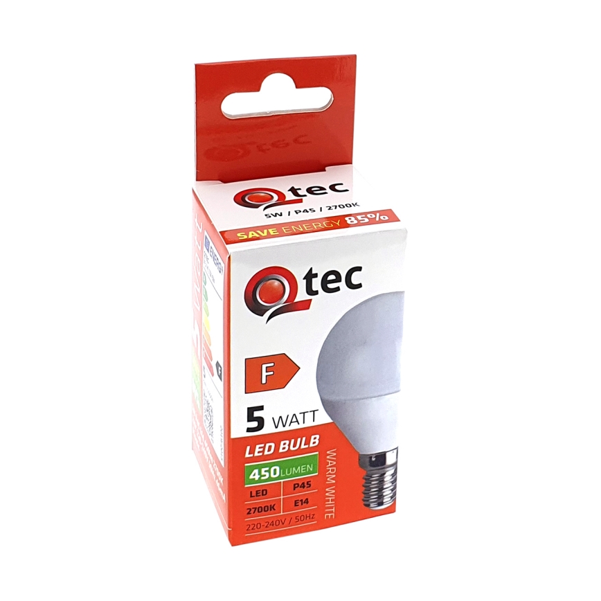 LED-polttimo Qtec P45 E14/5W/230V 2700K