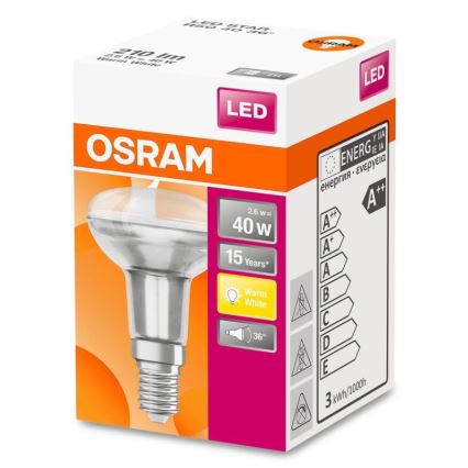 LED-polttimo R50 E14/2,6W/230V 2700K - Osram
