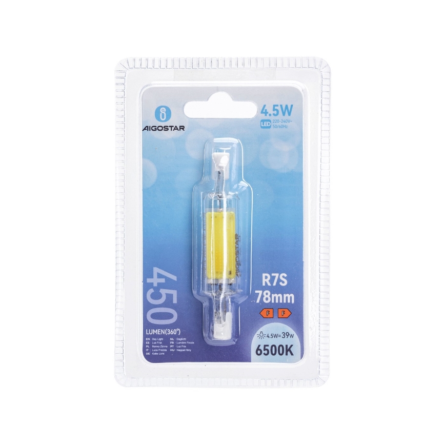 LED-polttimo R7s/4,5W/230V 6500K 78 mm - Aigostar