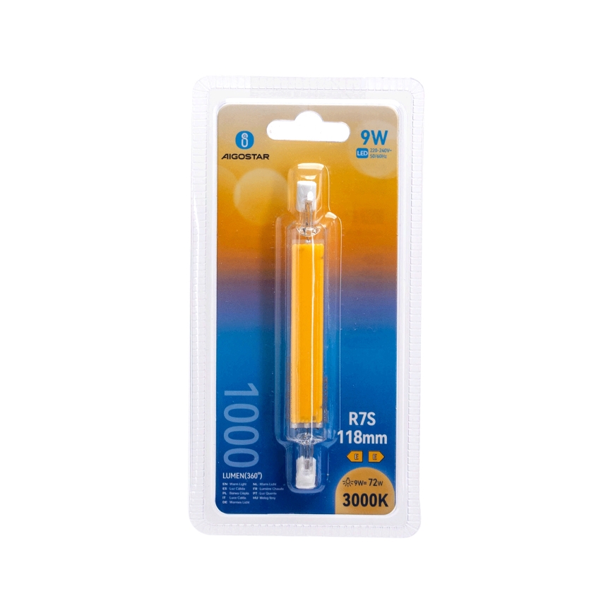 LED-polttimo R7s/9W/230V 3000K - Aigostar