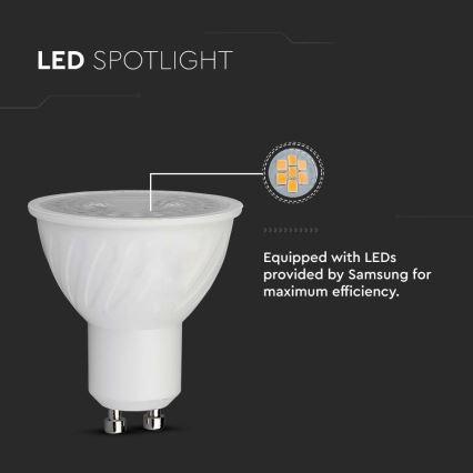 LED-polttimo SAMSUNG CHIP GU10/6W/230V 3000K