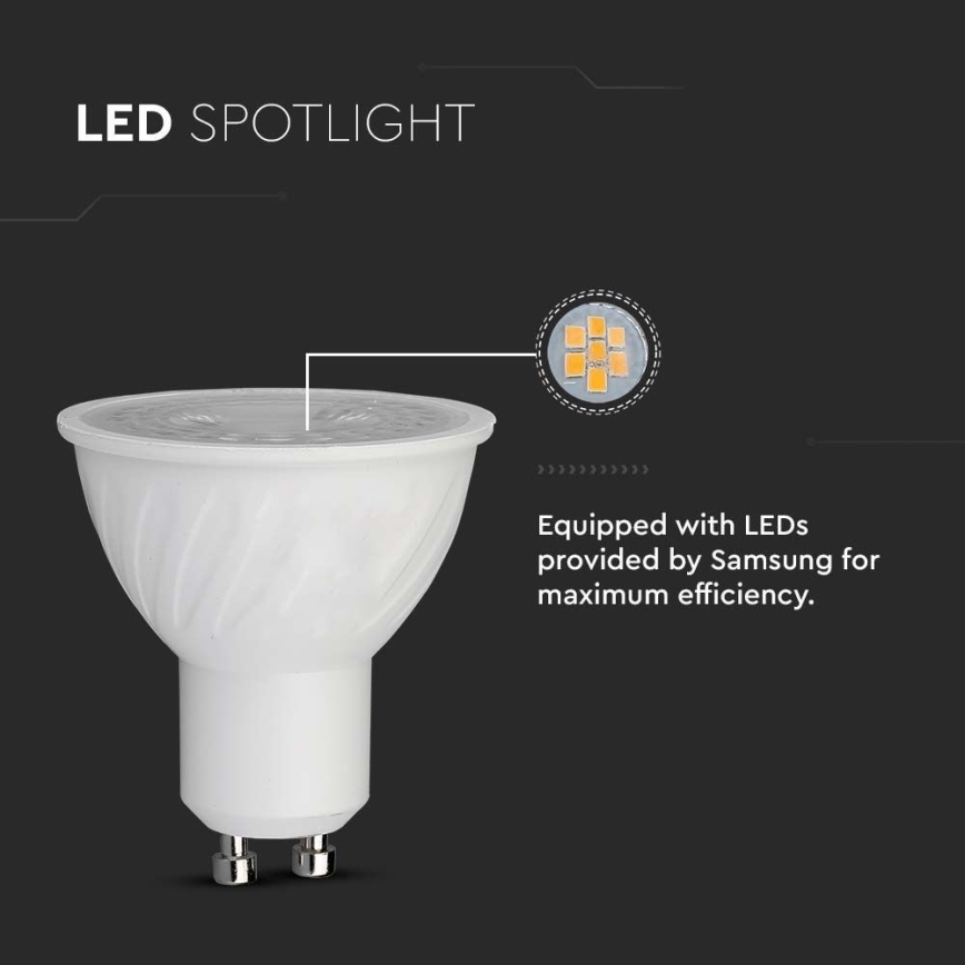 LED-polttimo SAMSUNG CHIP GU10/6W/230V 3000K