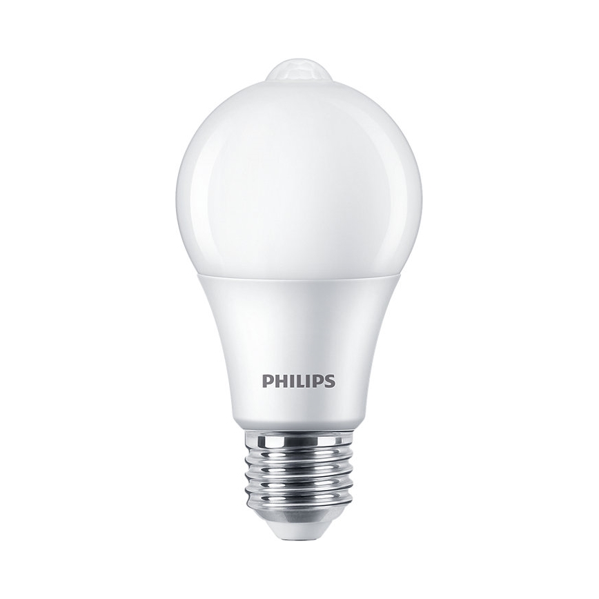 LED Polttimo sensorilla Philips A60 E27/8W/230V 2700K