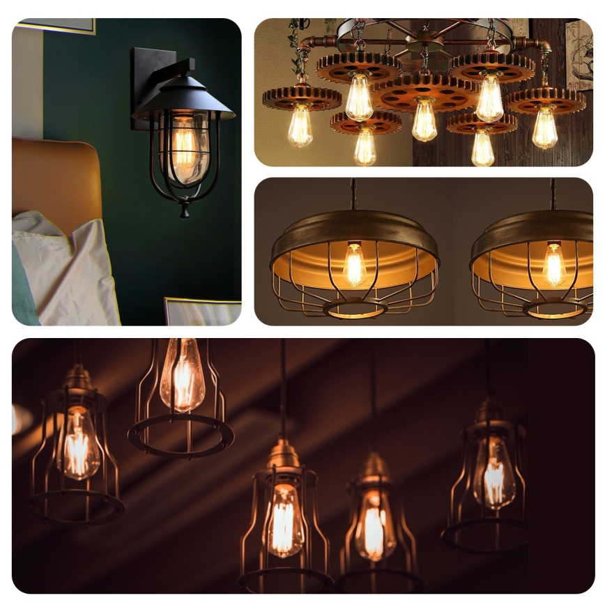 LED Polttimo ST64 E27/4W/230V 2200K - Aigostar