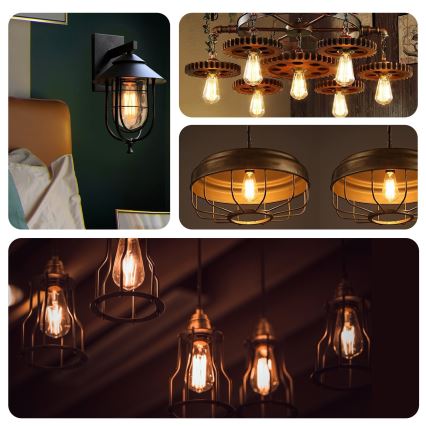 LED Polttimo ST64 E27/6W/230V 2200K - Aigostar