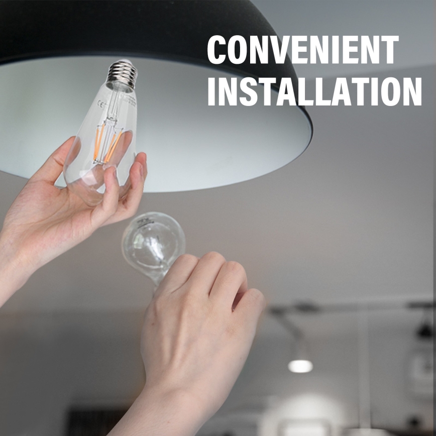 LED-polttimo ST64 E27/8W/230V 2700K - Aigostar