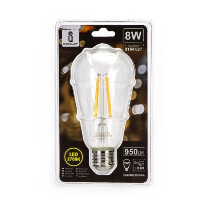 LED-polttimo ST64 E27/8W/230V 2700K - Aigostar