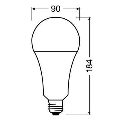 LED-polttimo STAR E27/24,9W/230V 2700K - Osram