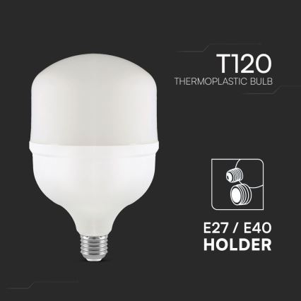 LED-polttimo T120 E40 E27/40W/230V 6500K