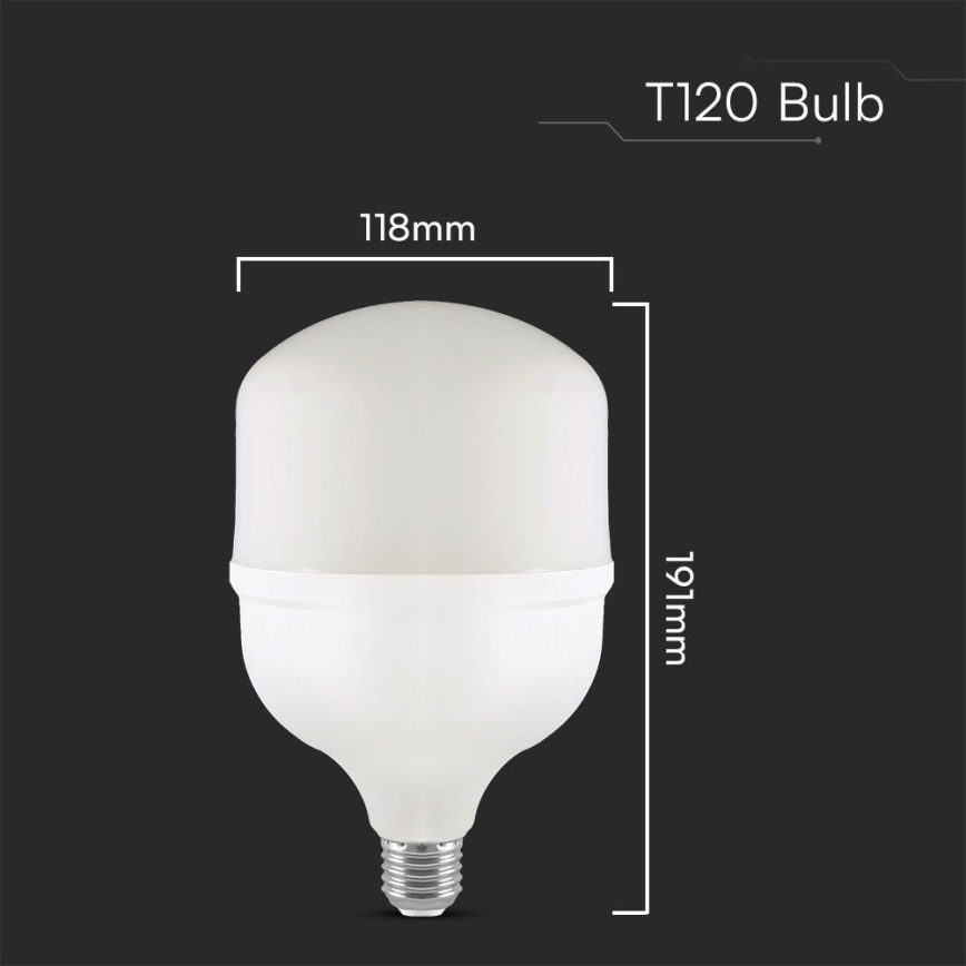 LED-polttimo T120 E40 E27/40W/230V 6500K
