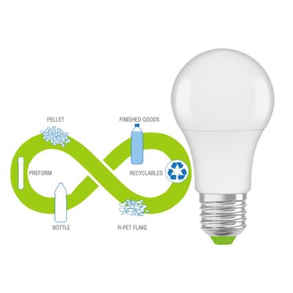 LED Polttimo valmistettu kierrätysmuovista A60 E27/8,5W/230V 2700K - Ledvance