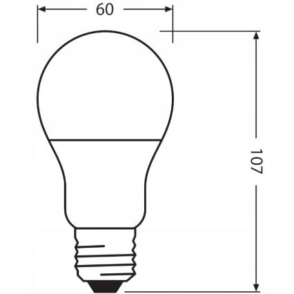 LED Polttimo valmistettu kierrätysmuovista A60 E27/8,5W/230V 2700K - Ledvance