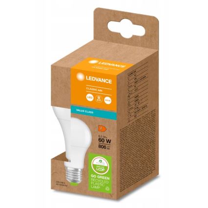 LED Polttimo valmistettu kierrätysmuovista A60 E27/8,5W/230V 4000K - Ledvance