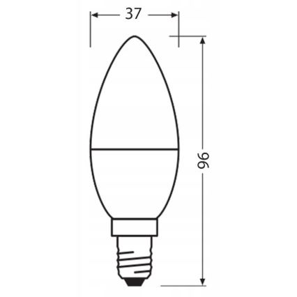 LED Polttimo valmistettu kierrätysmuovista B40 E14/4,9W/230V 2700K - Ledvance