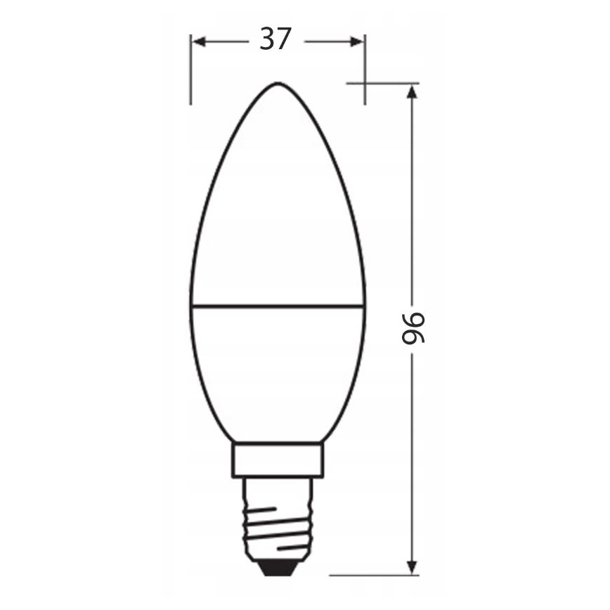 LED Polttimo valmistettu kierrätysmuovista B40 E14/4,9W/230V 2700K - Ledvance