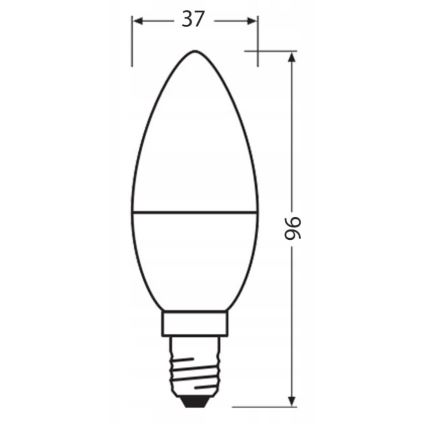 LED Polttimo valmistettu kierrätysmuovista B40 E14/4,9W/230V 4000K - Ledvance