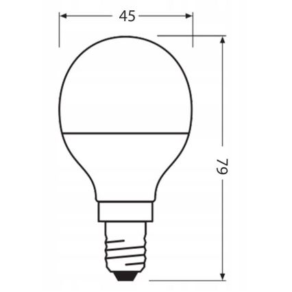 LED Polttimo valmistettu kierrätysmuovista P45 E14/4,9W/230V 2700K - Ledvance