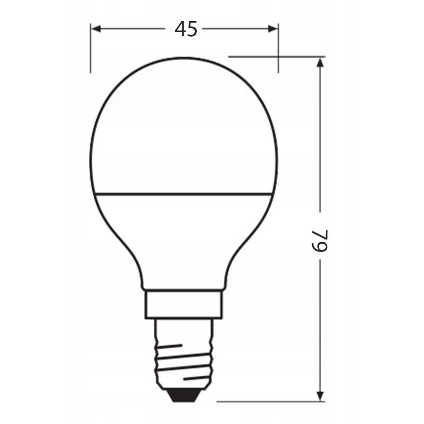 LED Polttimo valmistettu kierrätysmuovista P45 E14/4,9W/230V 2700K - Ledvance