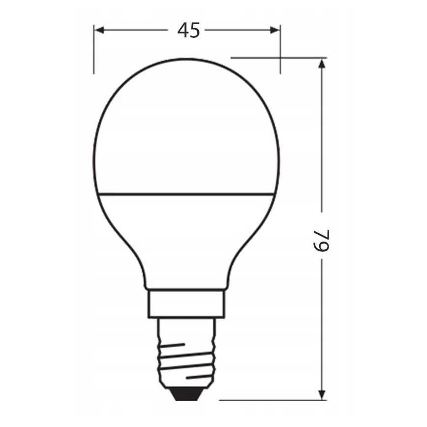 LED Polttimo valmistettu kierrätysmuovista P45 E14/4,9W/230V 4000K - Ledvance