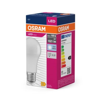 LED-polttimo VALUE A100 E27/13W/230V 4000K - Osram