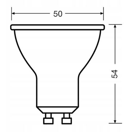 LED-polttimo VALUE PAR16 GU10/6,9W/230V 6500K 120° musta - Ledvance